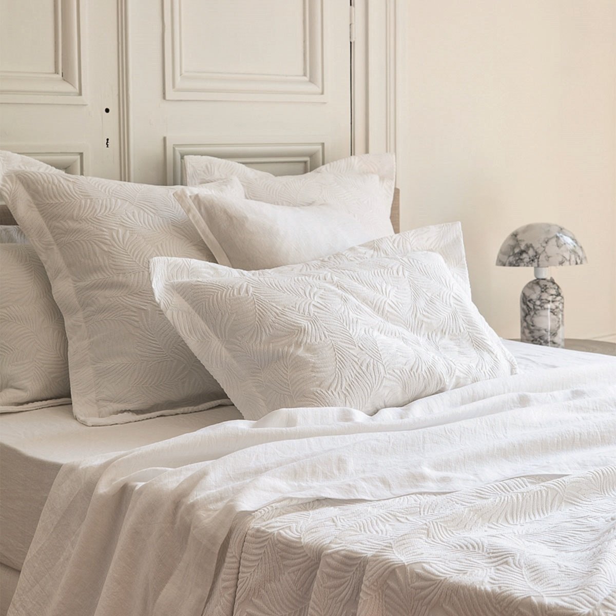 JETE DE LIT Empreinte · Blanc