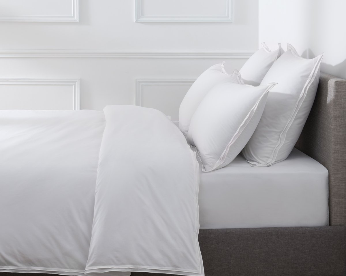 HOUSSE DE COUETTE Pure White Percale Lavée · Blanc · Finition Blanche