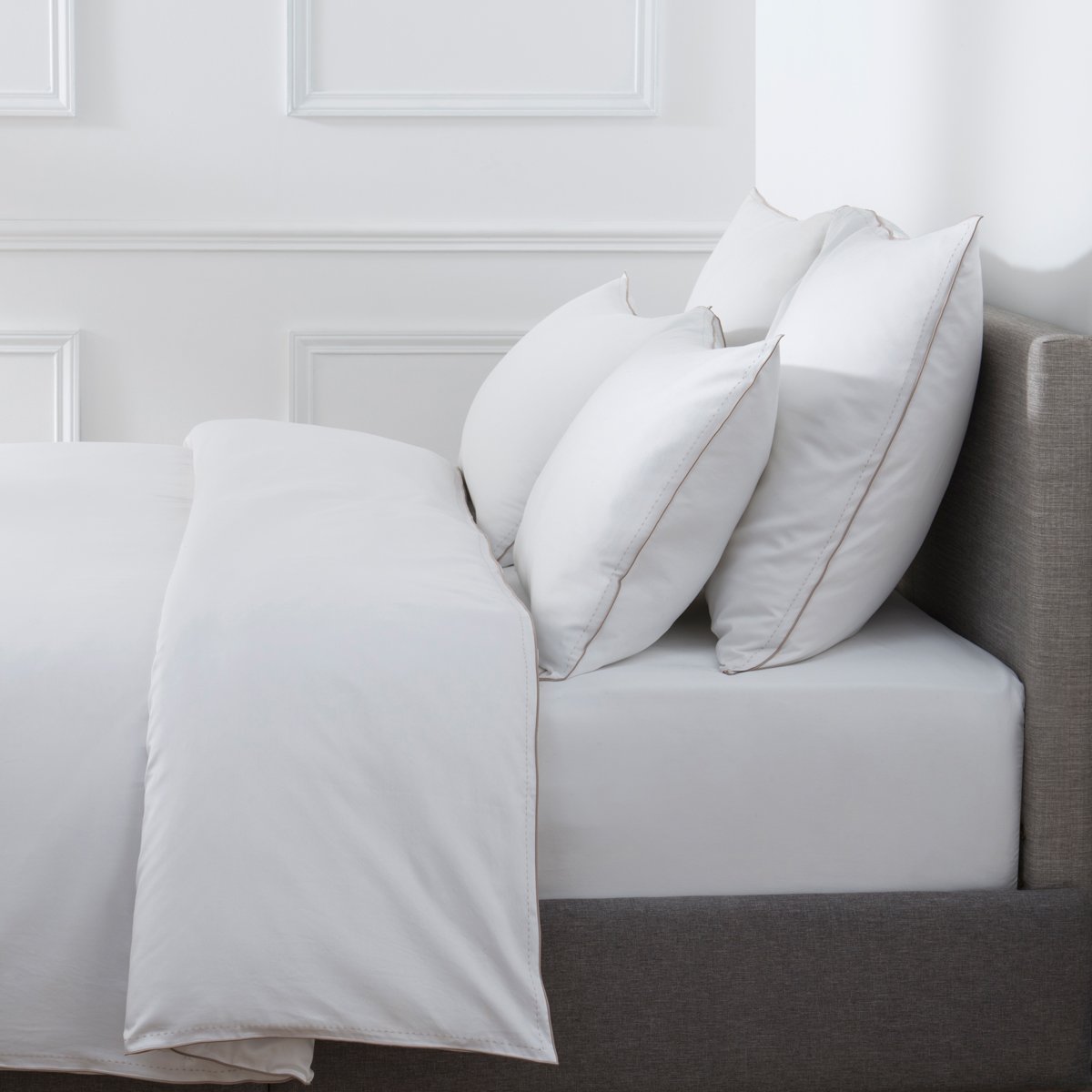 HOUSSE DE COUETTE Pure White Satin Lavé · Blanc · Finition Sable