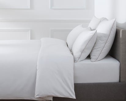 HOUSSE DE COUETTE Pure White Satin Lavé · Blanc · Finition Sable
