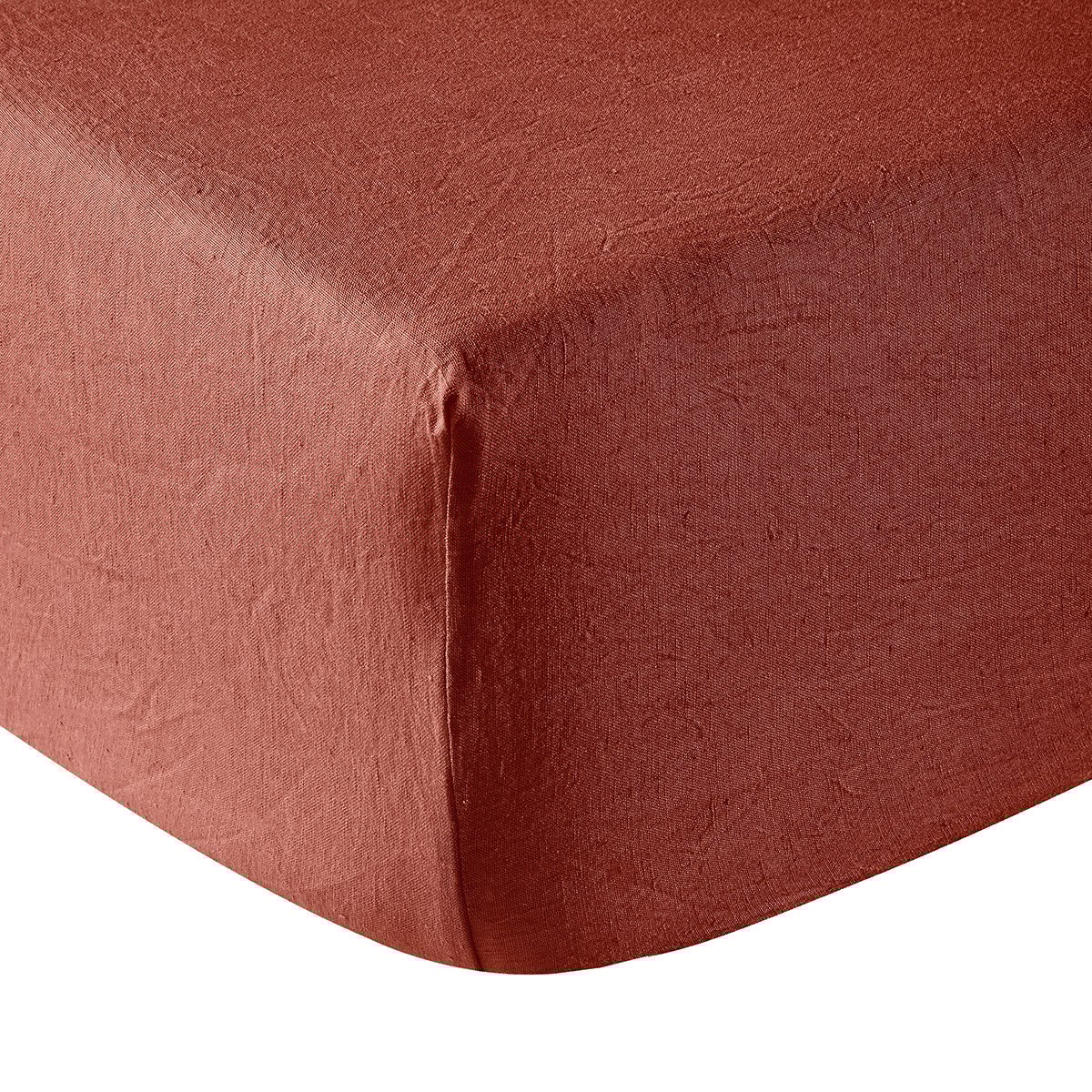 DRAP HOUSSE Lin Lavé Lina · Terracotta