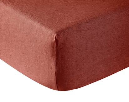 DRAP HOUSSE Lin Lavé Lina · Terracotta