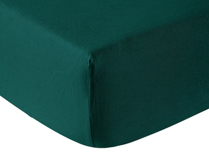 DRAP HOUSSE Lin Lavé Lina · Vert Sapin