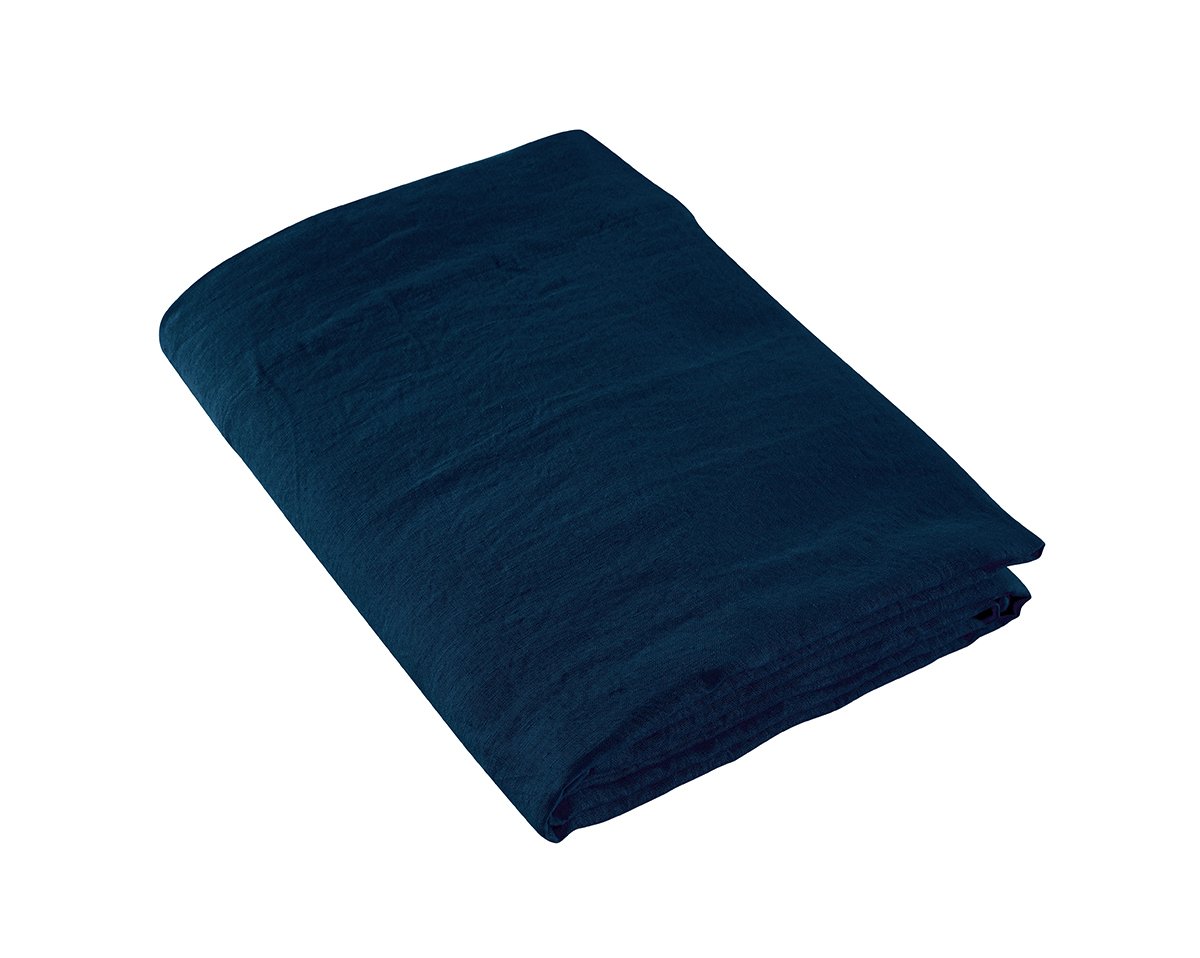 DRAP PLAT Lin Lavé Lina · Bleu De Chine
