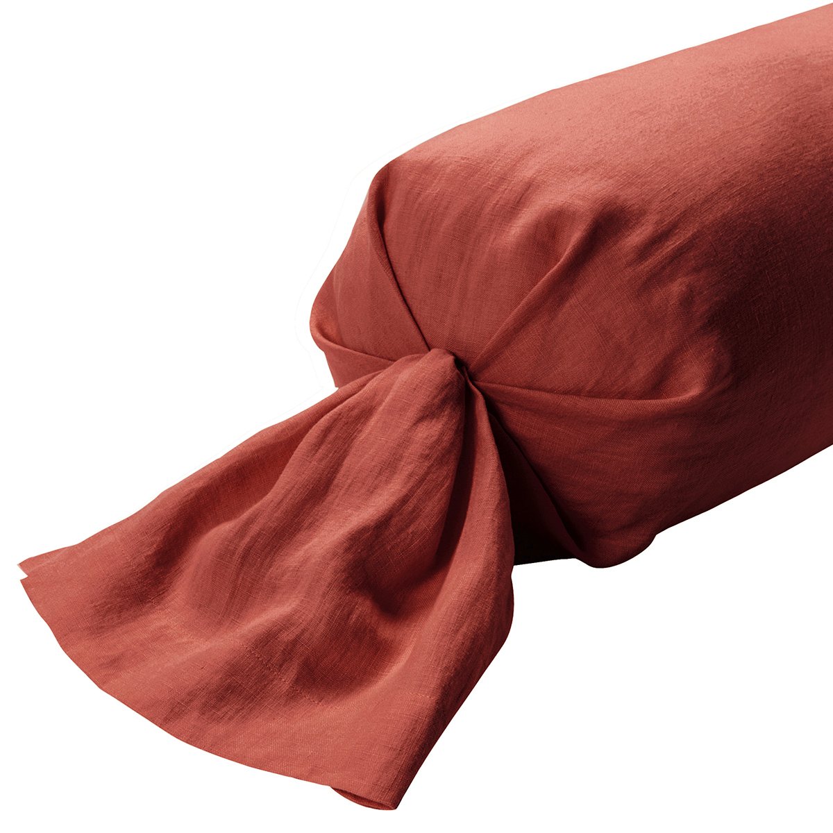 TAIE DE TRAVERSIN Lin Lavé Lina · Terracotta