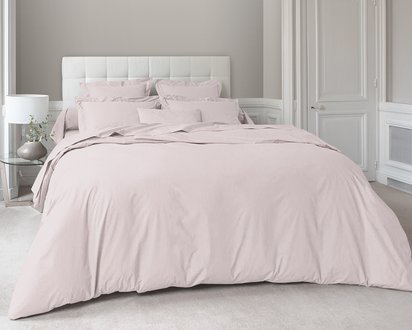 ROSALLINE Parure de lit 200x220 cm avec deux taies d'oreiller 50x70 cm et  un drap menthe avec rose - Selsey