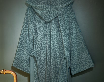 PEIGNOIR À CAPUCHE Imaginaire · Vert canard