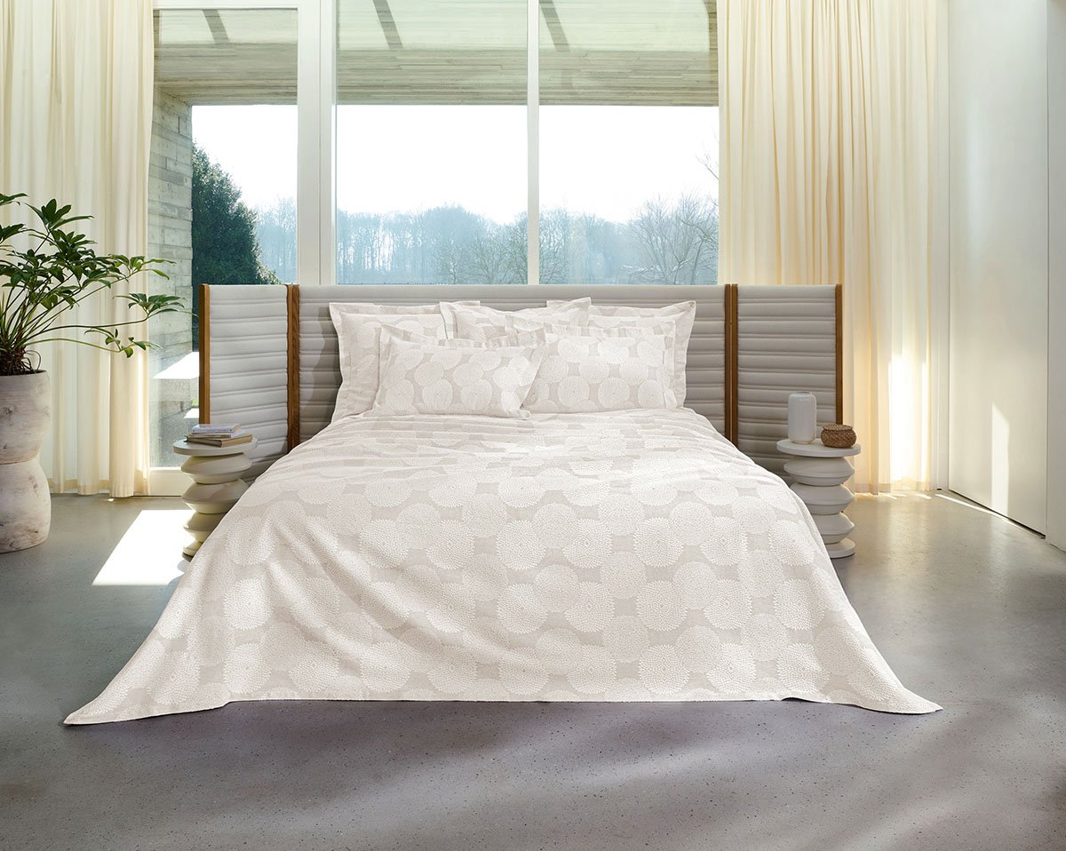 JETE DE LIT Dahlia · Grège