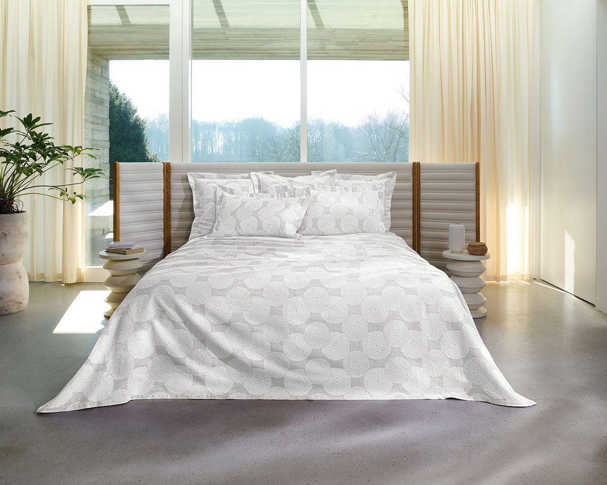 JETE DE LIT Dahlia · Gris