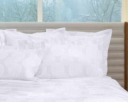 TAIE D'OREILLER Dahlia · Blanc