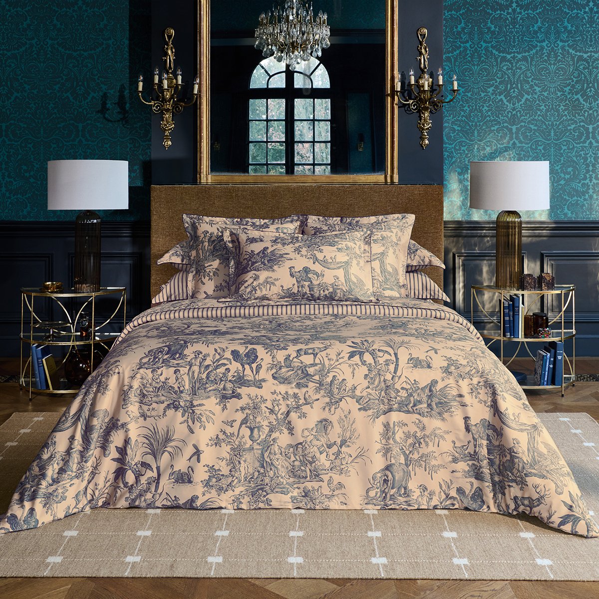 HOUSSE DE COUETTE 4 continents · Bronze/marine