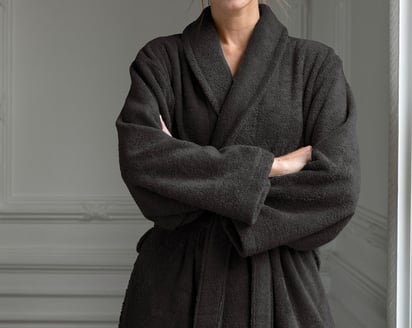 PEIGNOIR CHÂLE Bulle · Poivre