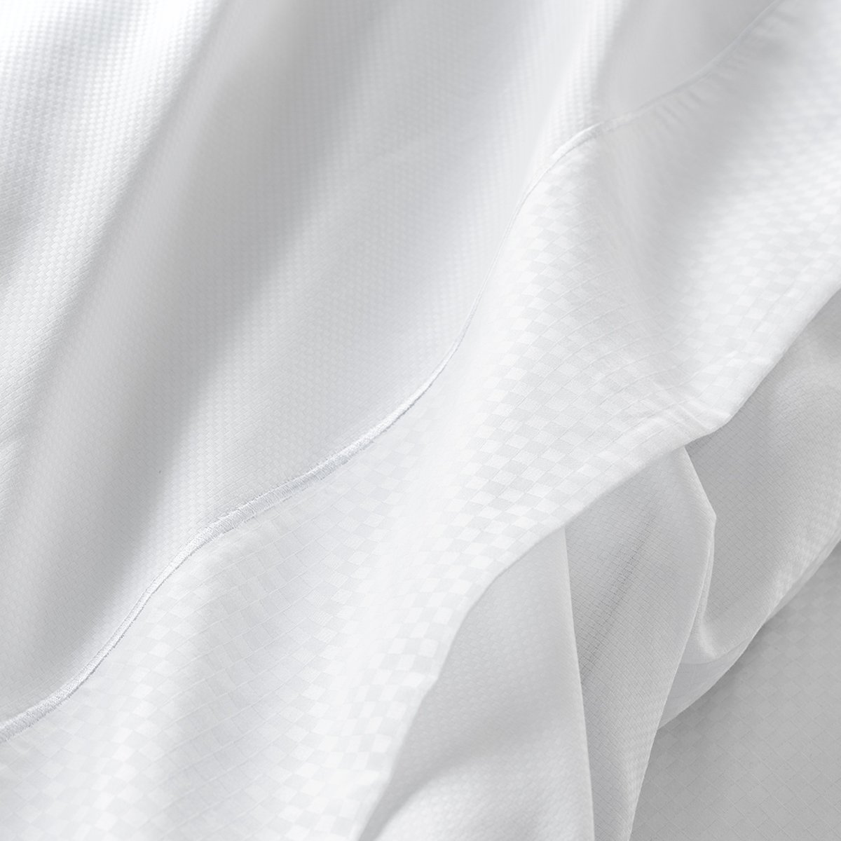 DRAP PLAT Bord De Mer · Blanc/Blanc