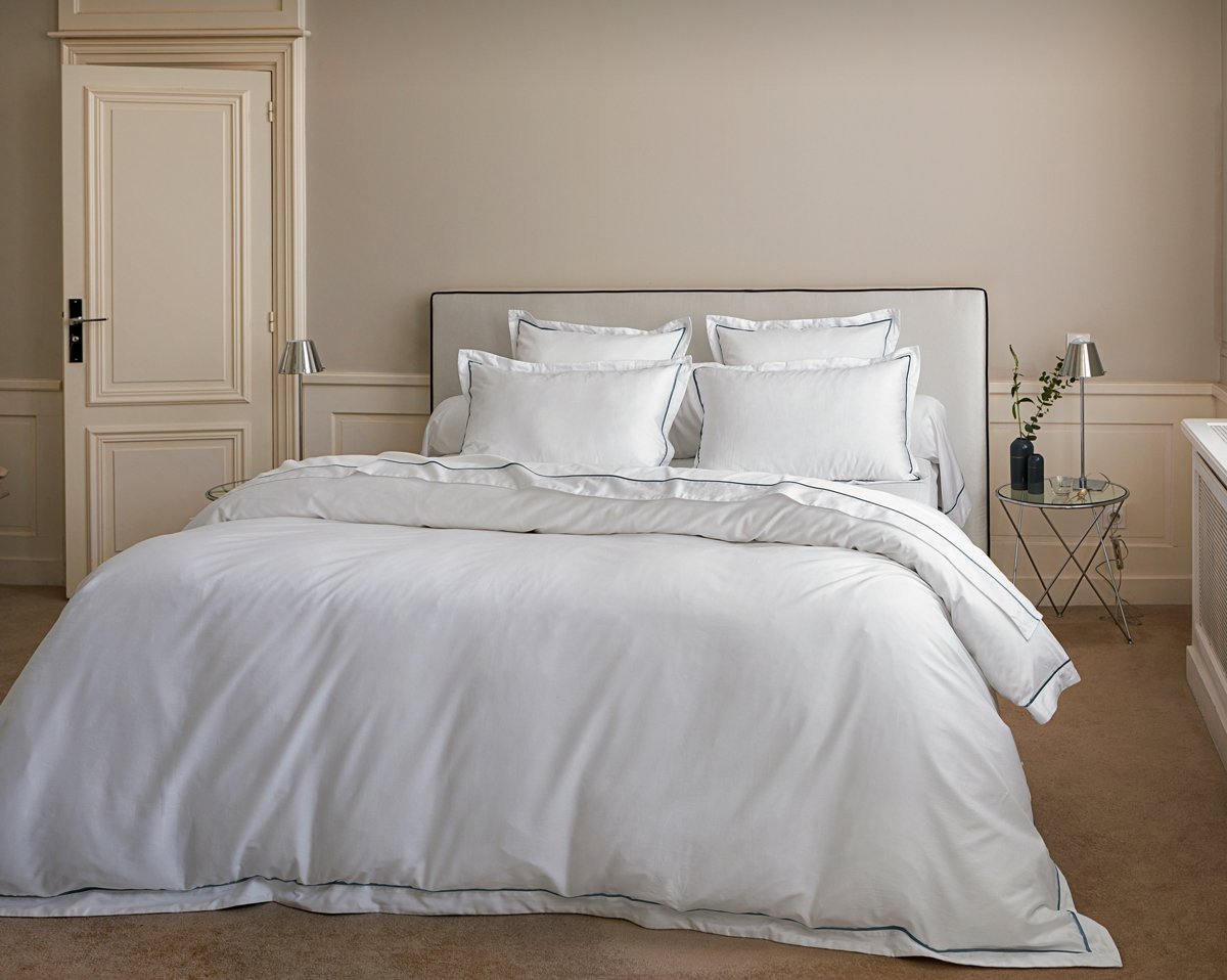 HOUSSE DE COUETTE Breteuil · Blanc/Bleu