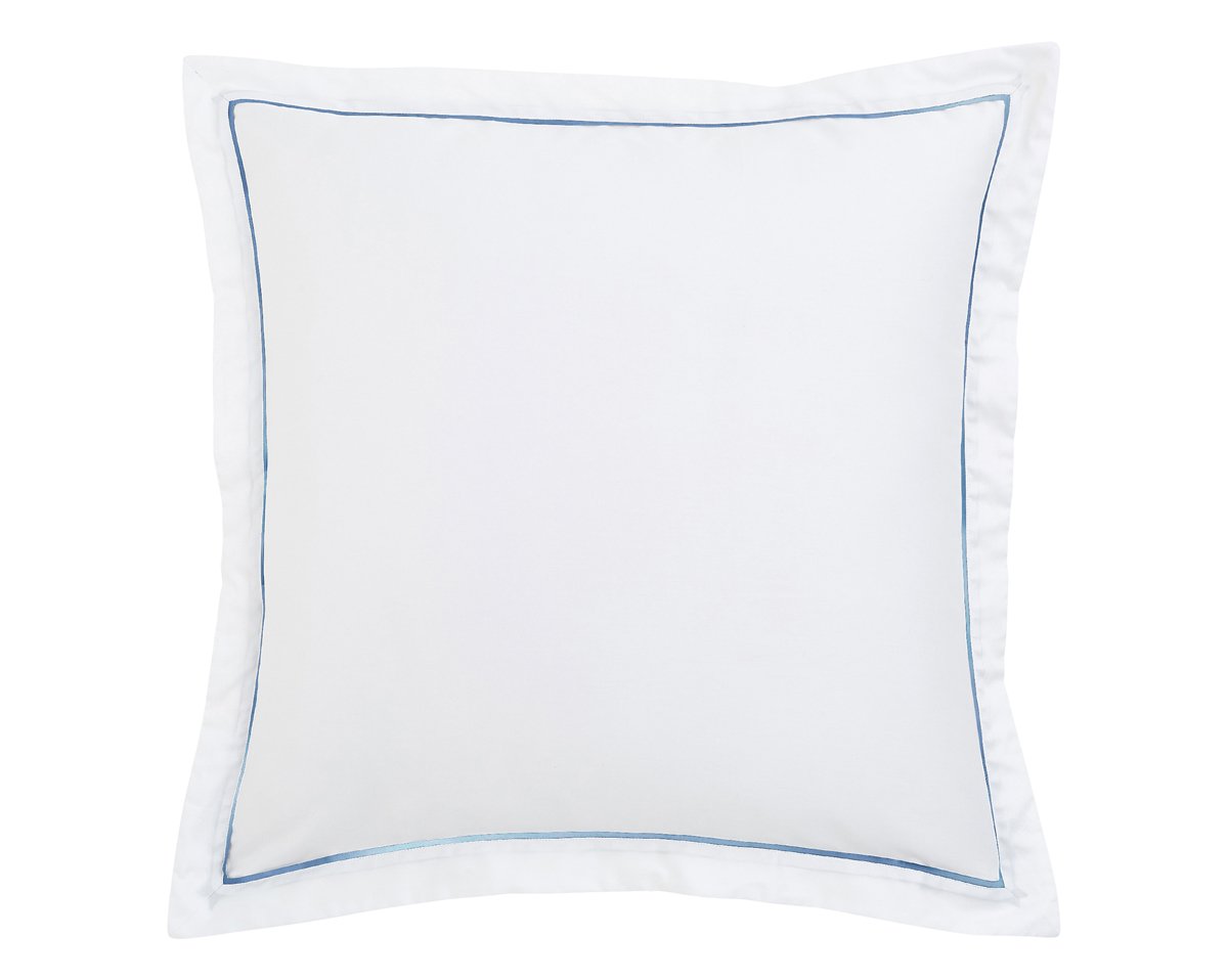 anne de solène TAIE D'OREILLER Breteuil · Blanc/Bleu