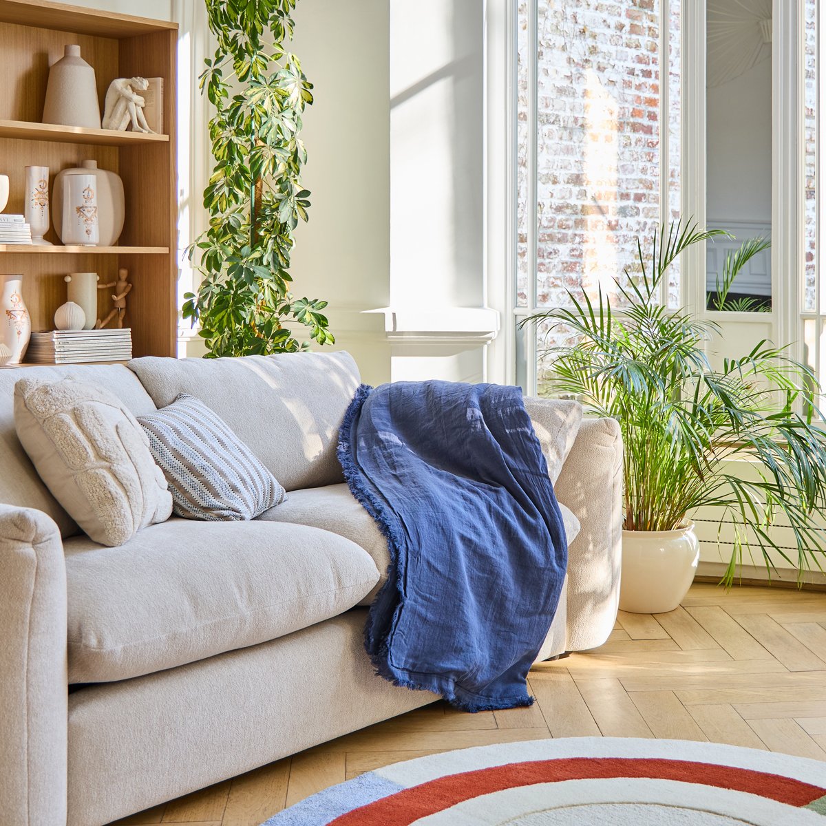 PLAID GARNI Brunelle · Bleu Marine