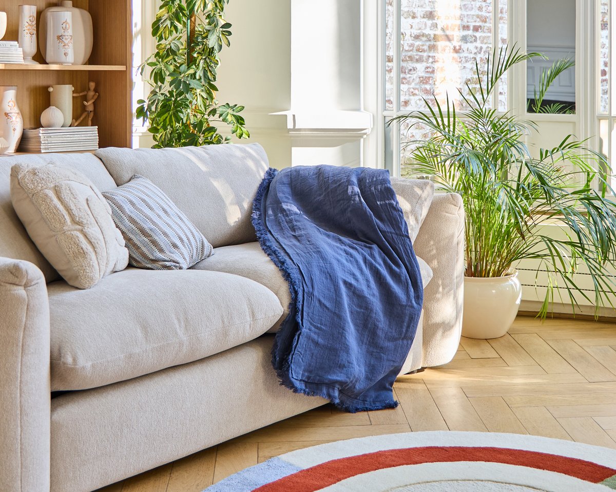 PLAID GARNI Brunelle · Bleu Marine