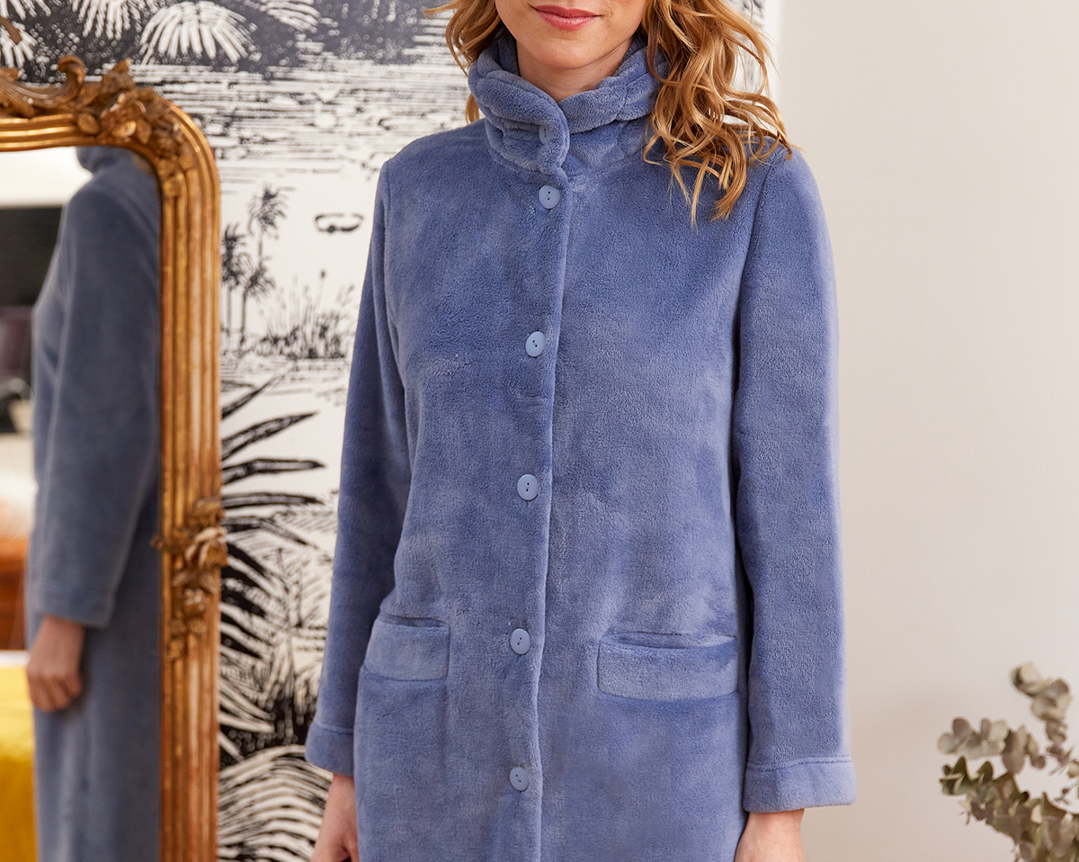 anne de solène PEIGNOIR A BOUTONS Must · lavande