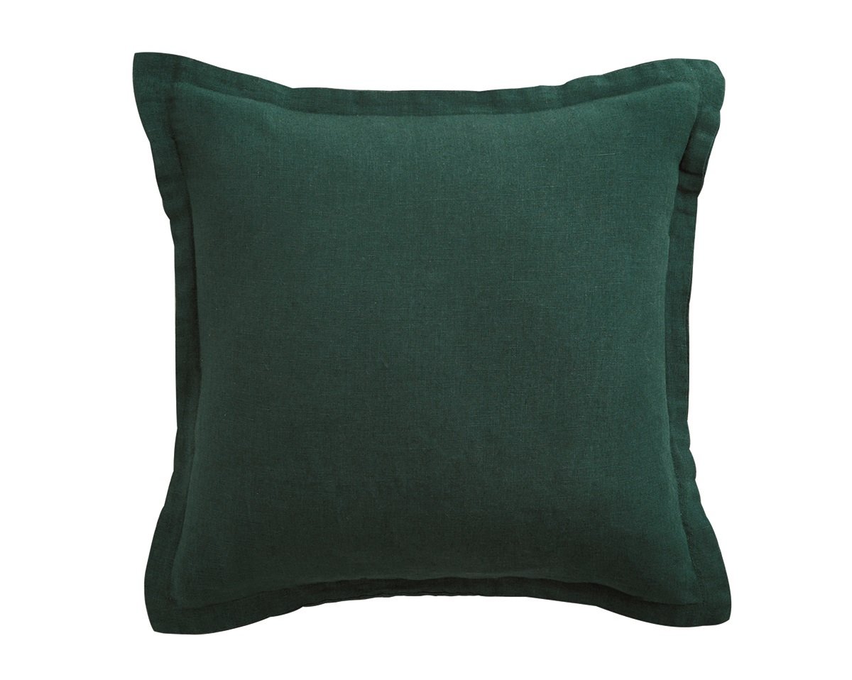 anne de solène COUSSIN LIN LAVE Carré · Vert Sapin
