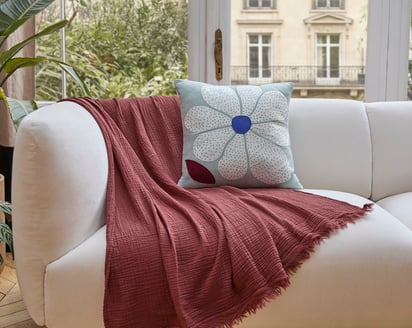COUSSIN Dahlia · Bleu/Vert