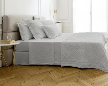 JETE DE LIT Destinée · Gris Perle