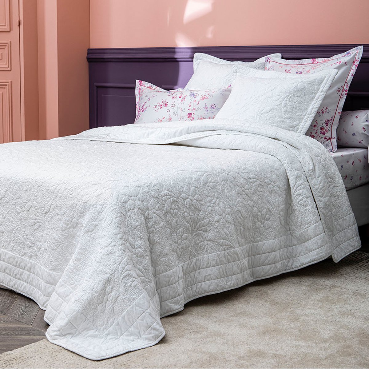 JETE DE LIT Destinée · Blanc