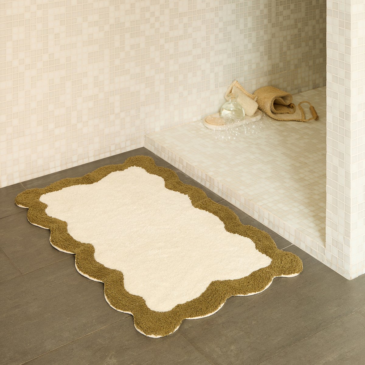 TAPIS DE BAIN Nahia · Ecru/Bronze