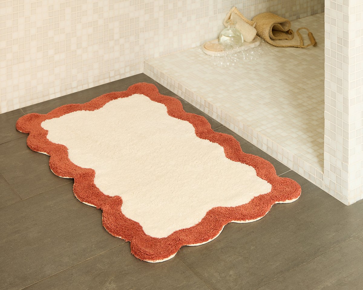 TAPIS DE BAIN Nahia · Ecru/Terracotta