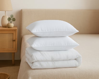 PACK COUETTE CHAUDE + OREILLER(S) ESPRIT COSY Anti·acariens