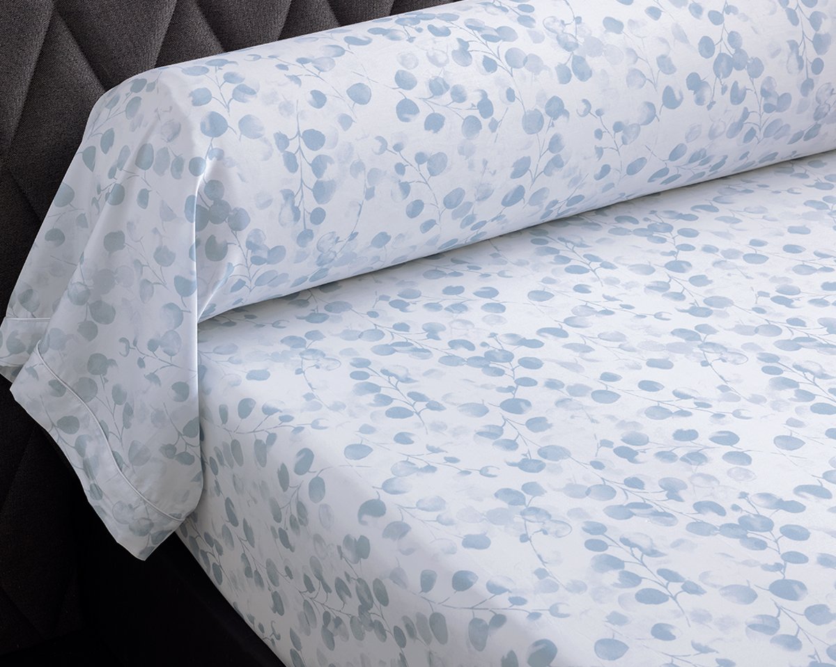 TAIE DE TRAVERSIN Rosée · Bleu