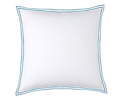 TAIE D'OREILLER Pure White Percale Lavée · Blanc · Finition Paon