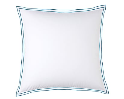 TAIE D'OREILLER Pure White Percale Lavée · Blanc · Finition Paon