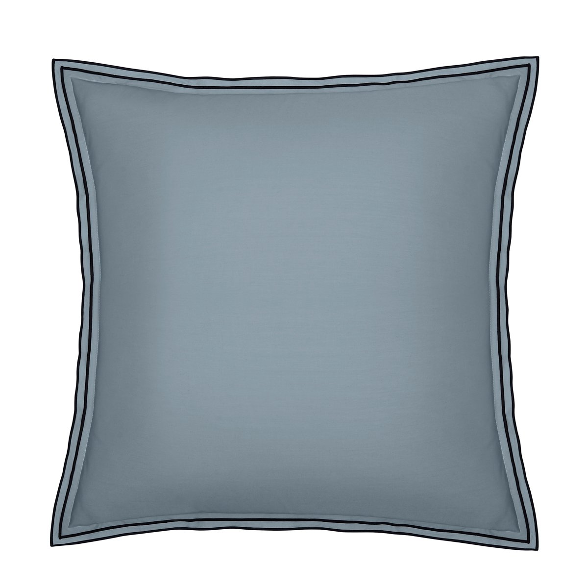 TAIE D'OREILLER Pure White Percale Lavée · Blue · Finition Black