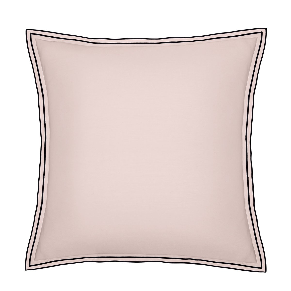 TAIE D'OREILLER Pure White Percale Lavée · Pink  · Finition Black