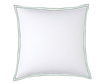 TAIE D'OREILLER Pure White Percale Lavée · Blanc · Finition Menthe