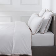 HOUSSE DE COUETTE Pure White Percale Lavée · Blanc · Finition Mokka