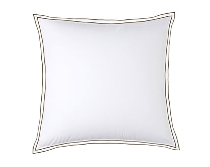 TAIE D'OREILLER Pure White Percale Lavée · Blanc · Finition Mokka