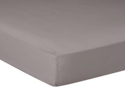 DRAP HOUSSE Pure White Percale Lavée · Cocoa