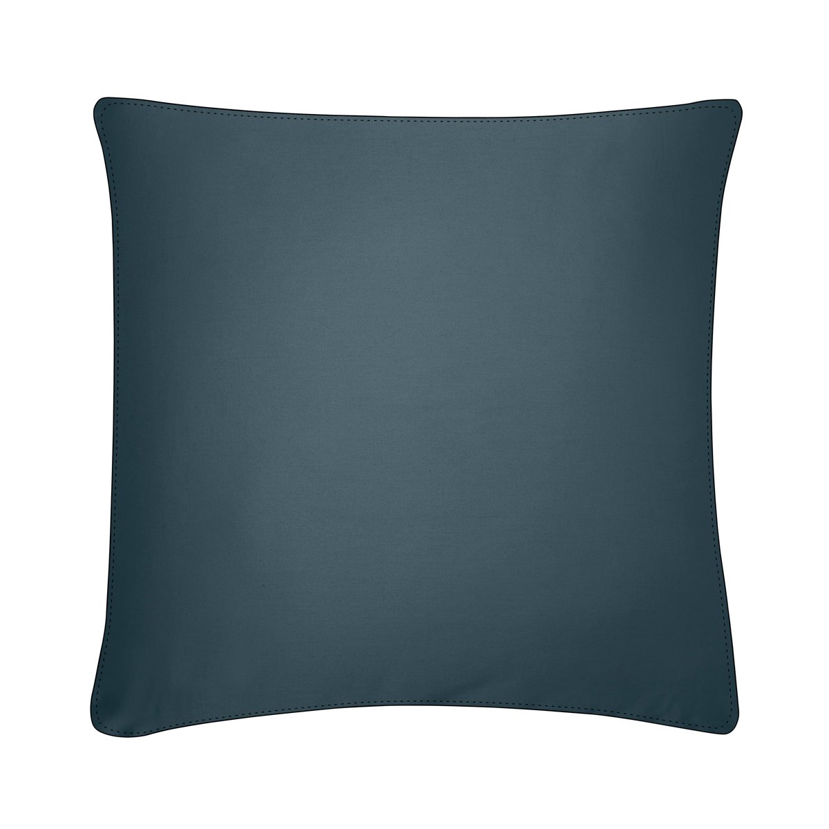 TAIE D'OREILLER Pure White Satin Lavé · Midnight blue · Finition Black