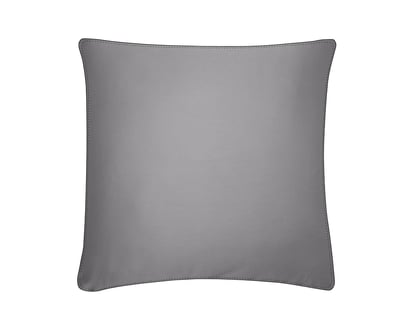 TAIE D'OREILLER Pure White Satin Lavé · Stone · Finition Black