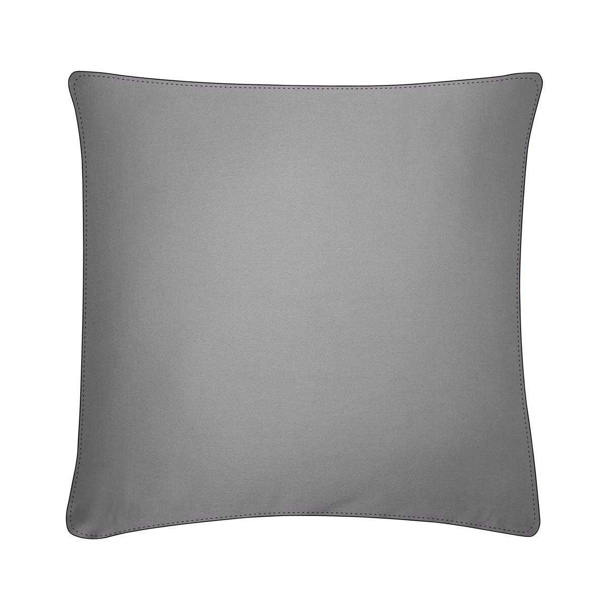 TAIE D'OREILLER Pure White Satin Lavé · Stone · Finition Black