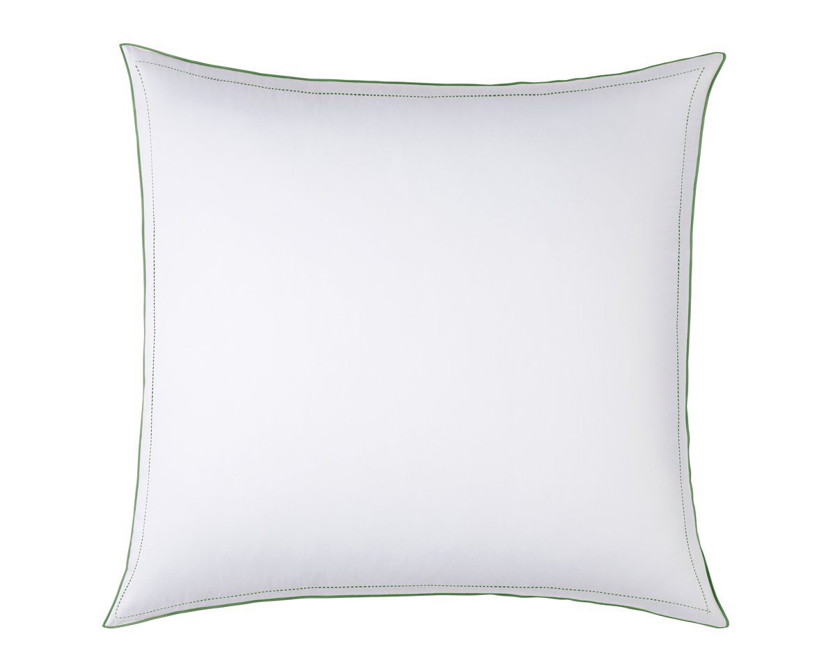 anne de solène TAIE D'OREILLER Pure White Satin Lavé · Blanc · Finition Forêt