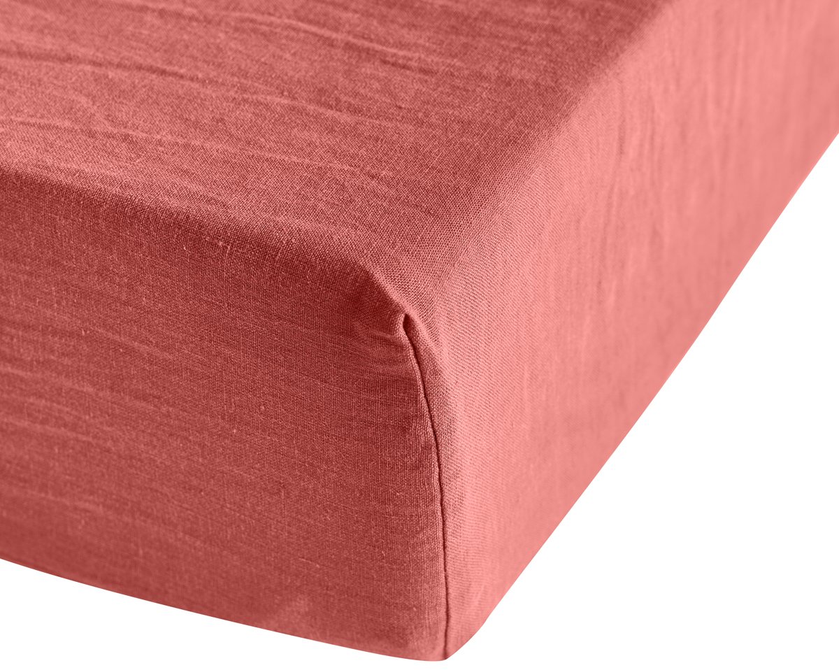 Drap housse Brunelle · Terracotta