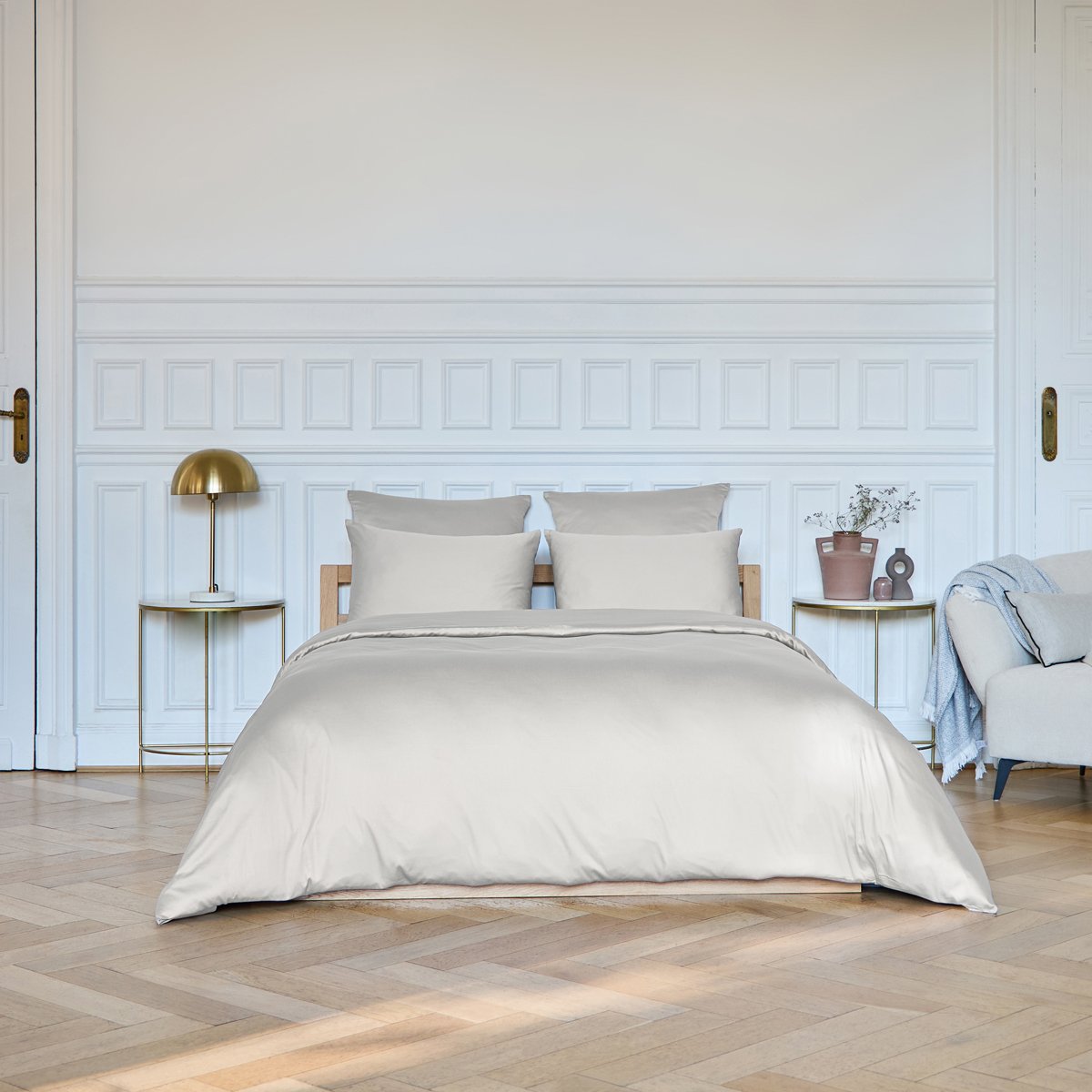 Housse de couette Alexane · Sable