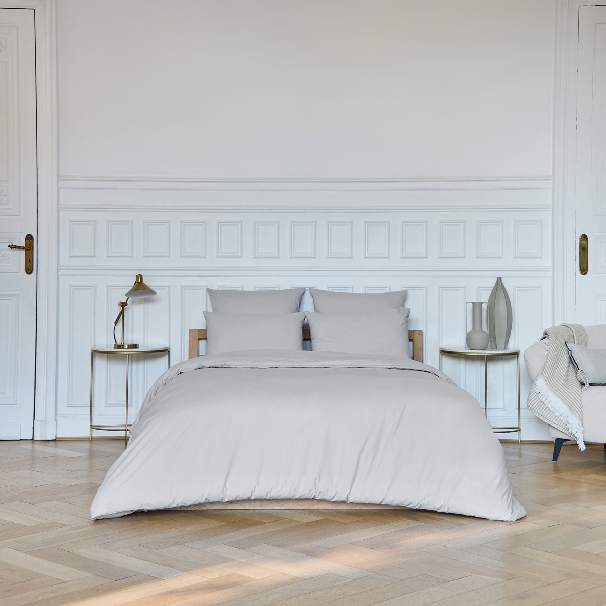 Housse de couette Amance · Gris perle