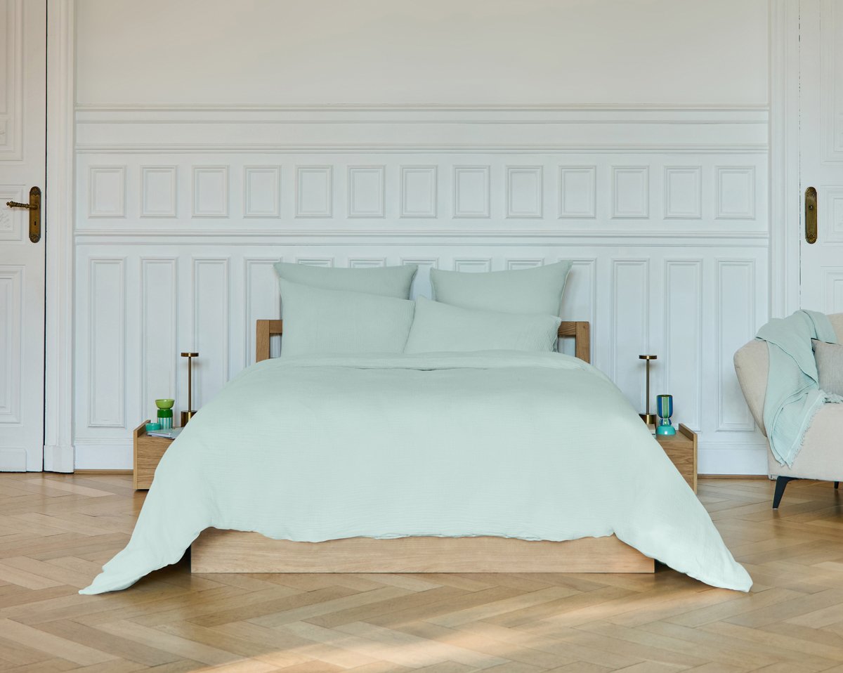 Housse de couette Arielle · Céladon