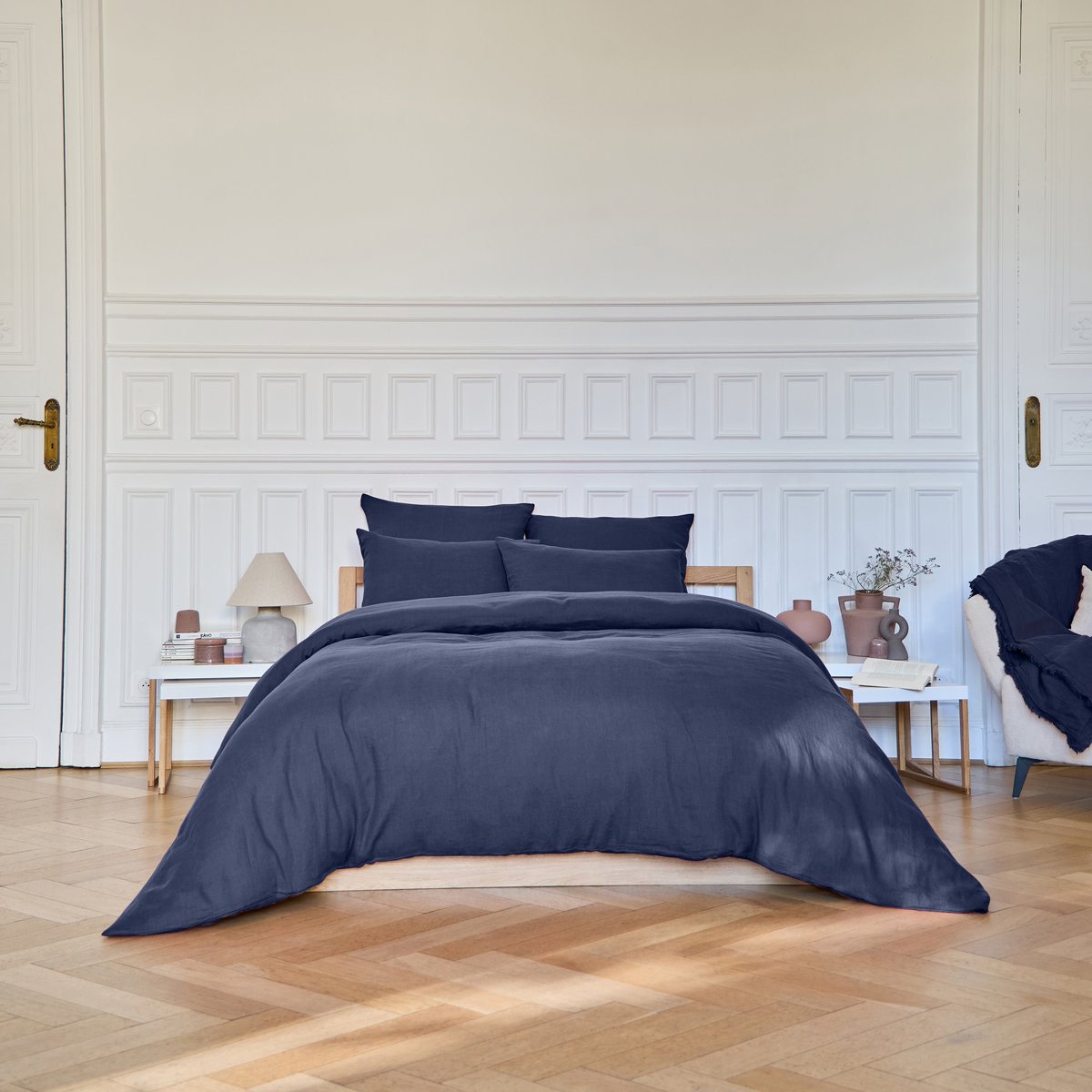 Housse de couette Brunelle · Bleu Marine