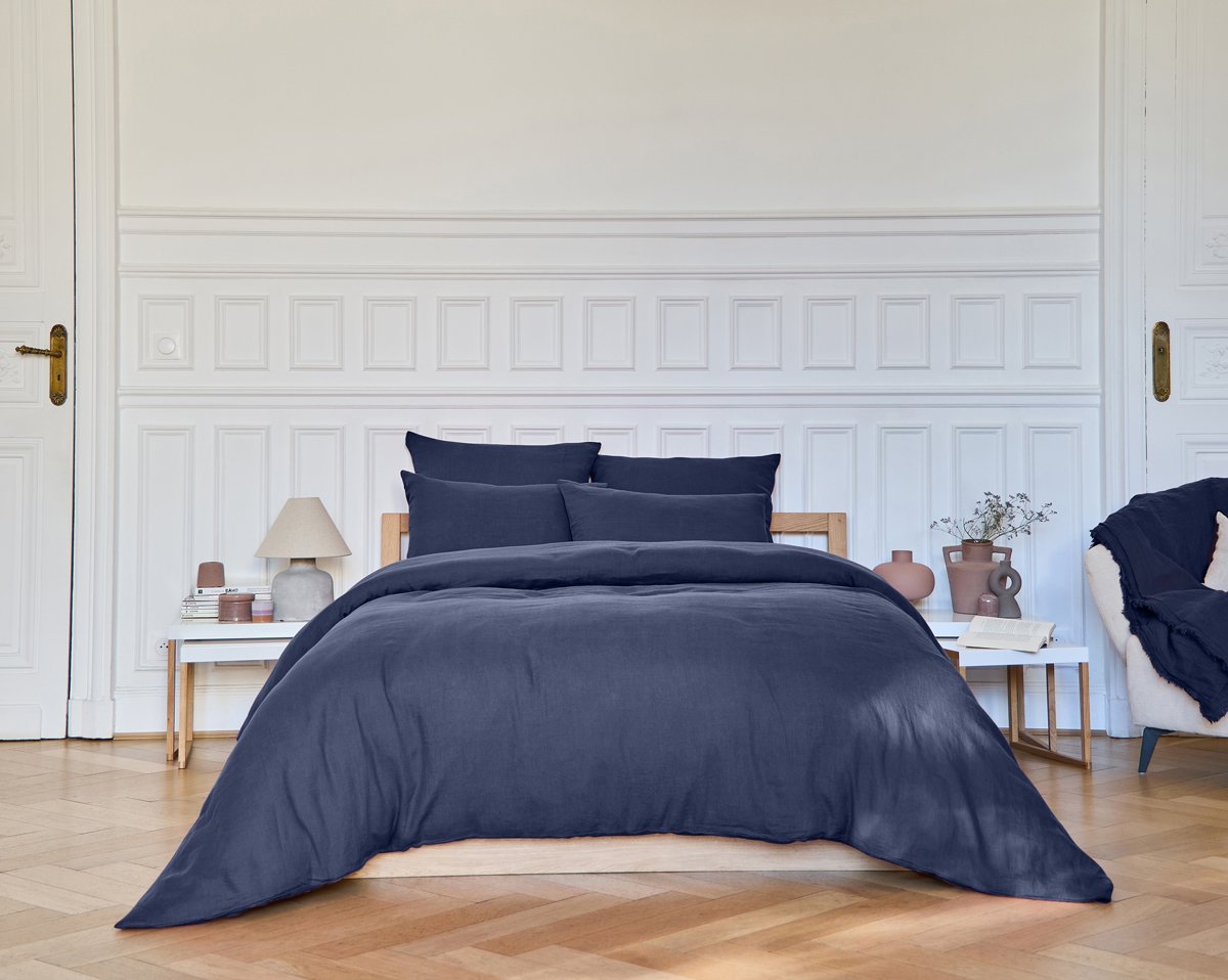 Housse de couette Brunelle · Bleu Marine