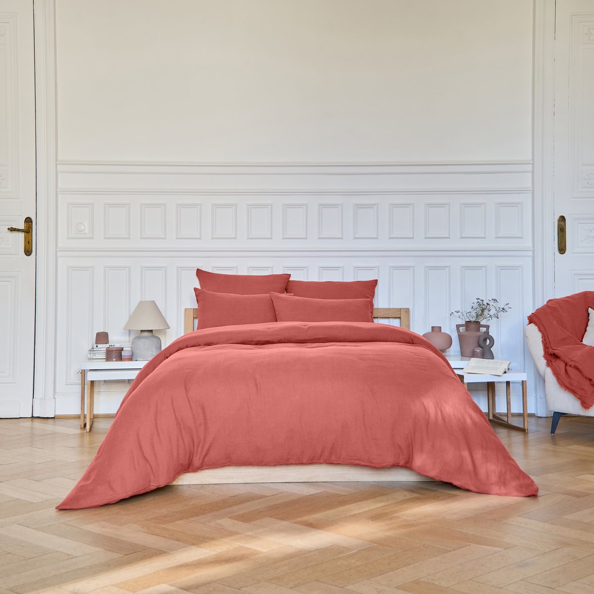 Housse de couette Brunelle · Terracotta