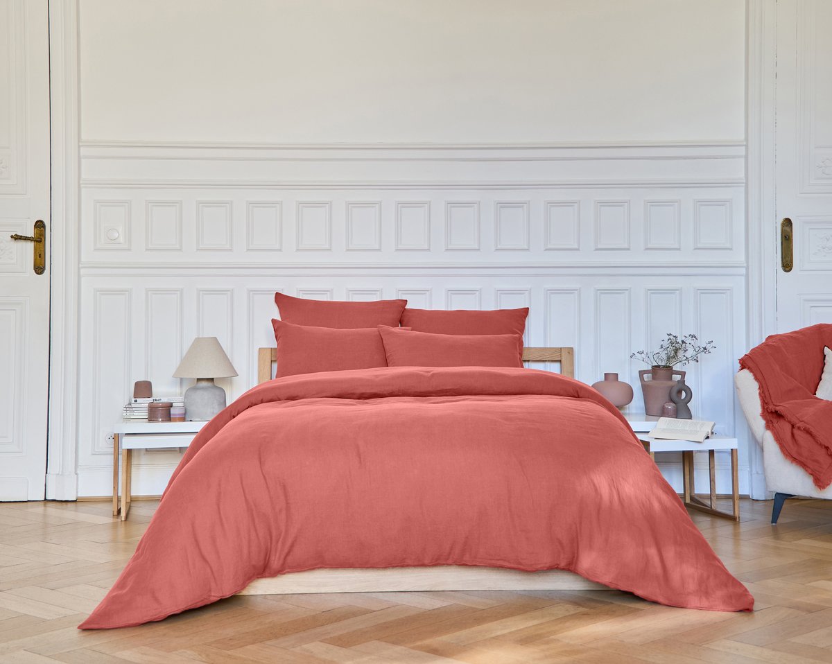 Housse de couette Brunelle · Terracotta